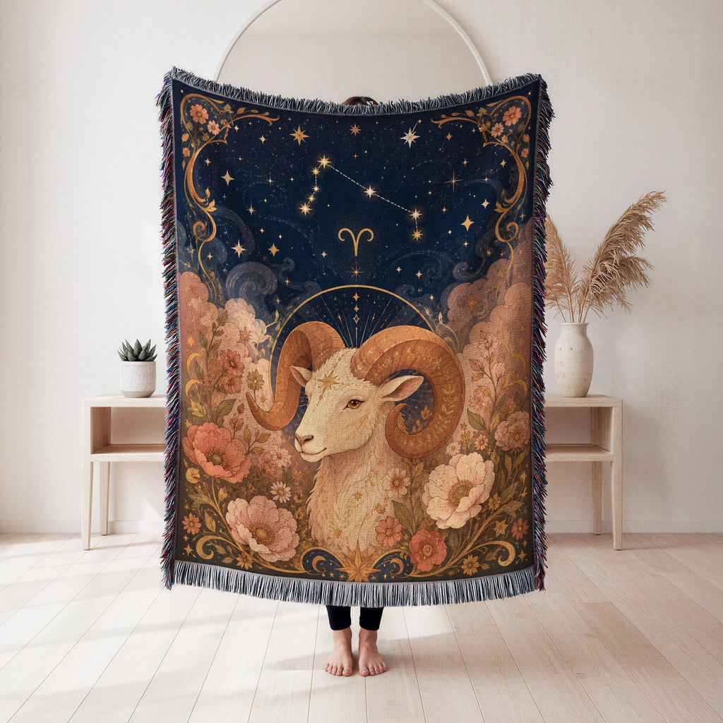 Aries Ram Among the Stars Blanket