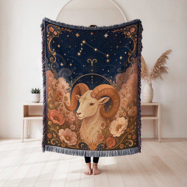 Aries Ram Among the Stars Blanket