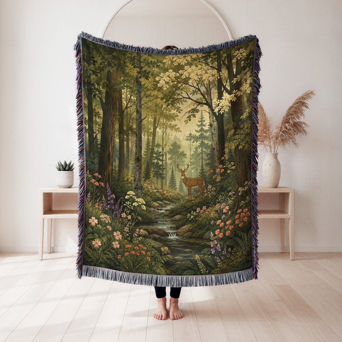 The Stag by the Stream Blanket