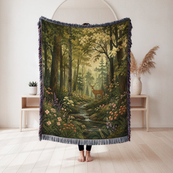 The Stag by the Stream Blanket