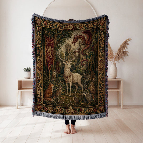 The White Stag & Dragon Blanket