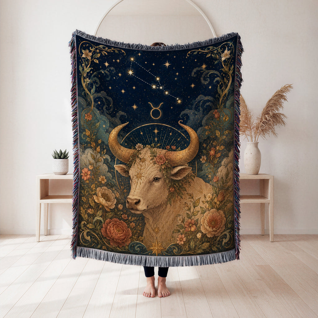 Taurus Floral Bull Blanket