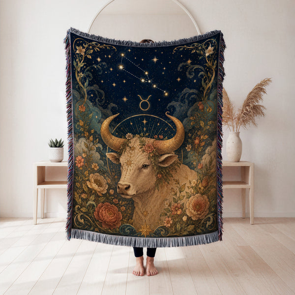 Taurus Floral Bull Blanket