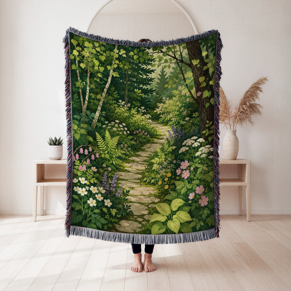 The Garden Path Through the Woods Blanket