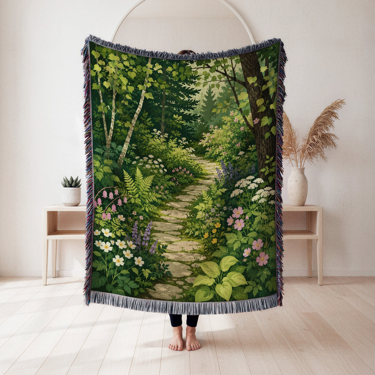 The Garden Path Through the Woods Blanket