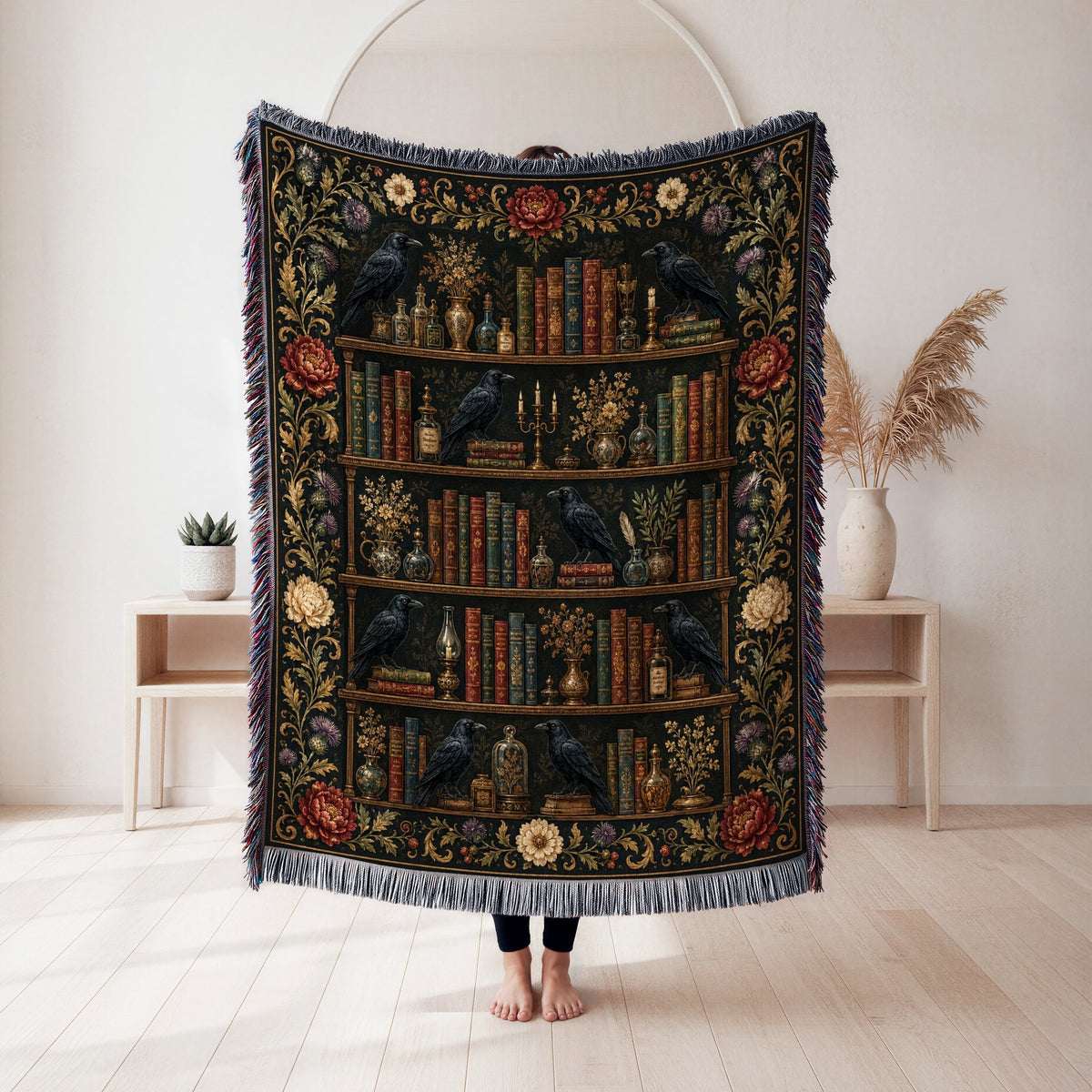 Raven Apothecary Library Blanket