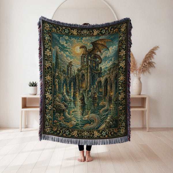 The Dragon of the Drowned Abbey Blanket