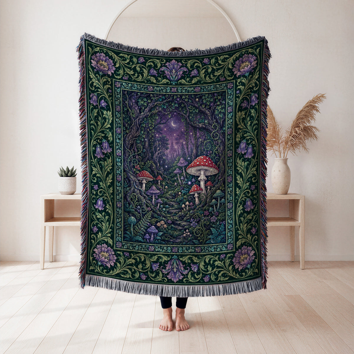 Mushroom Moonway Blanket