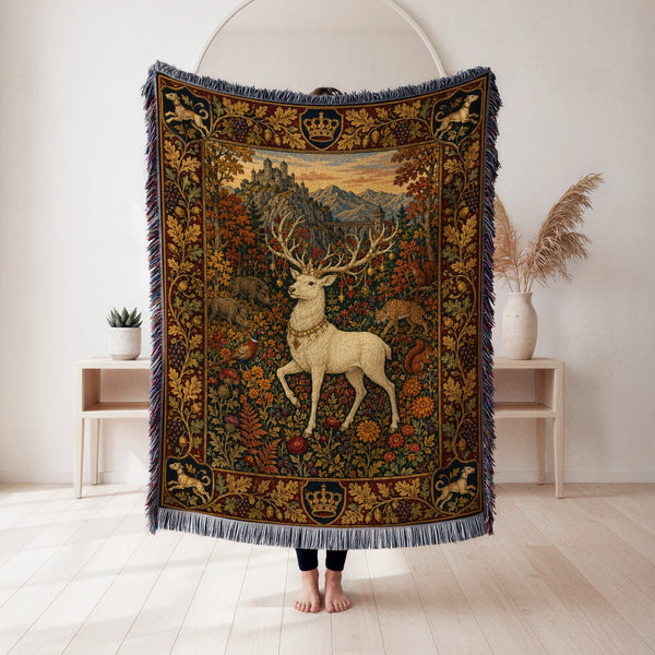 The Autumn Crowned Stag Blanket