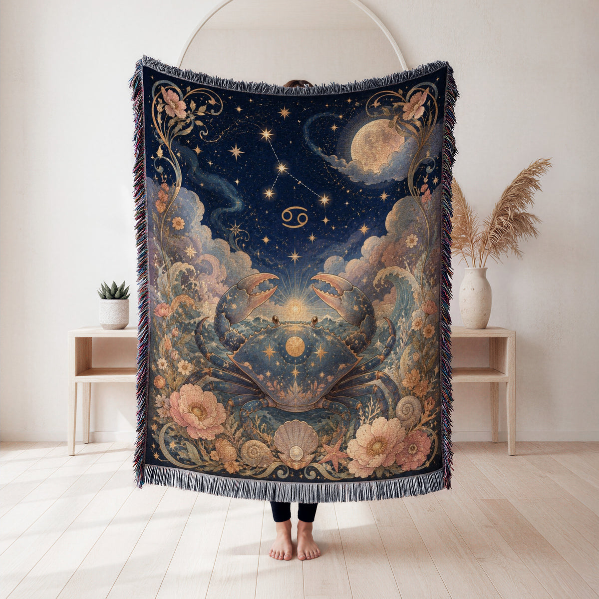 Cancer Moonlit Crab Blanket