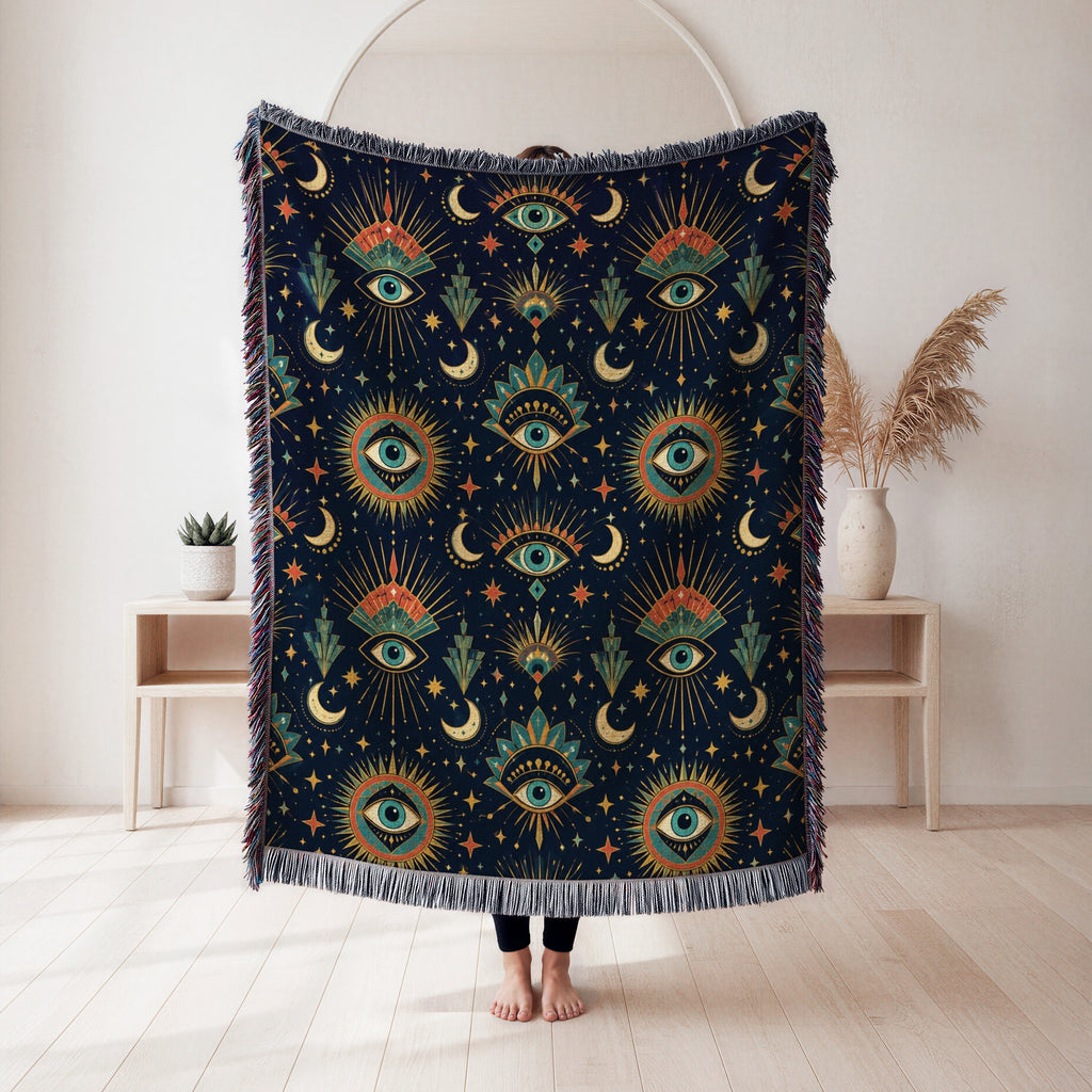 Celestial All-Seeing Eye Blanket