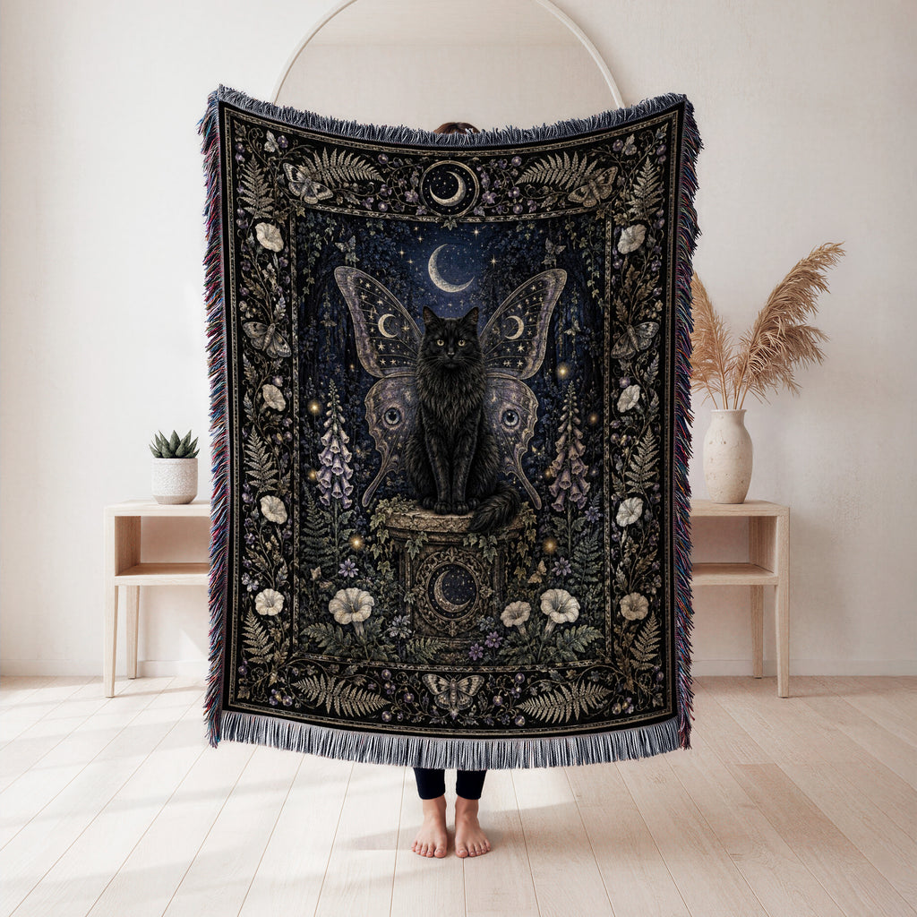 Midnight Fairy Cat Blanket