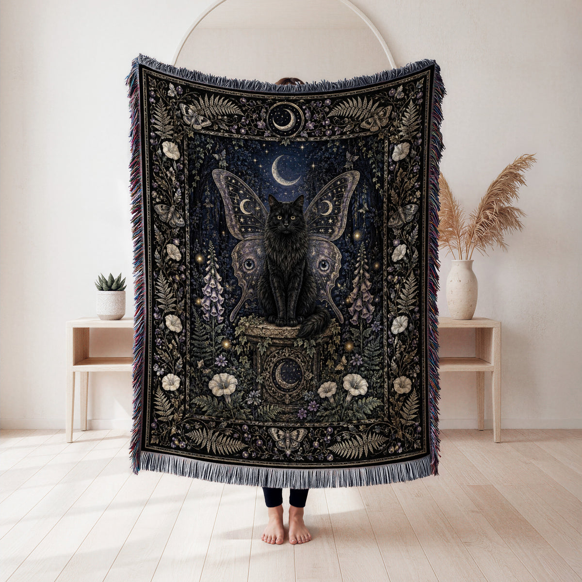 Midnight Fairy Cat Blanket