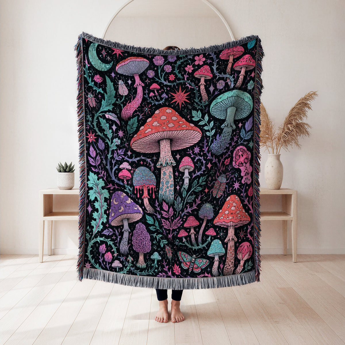 Electric Fairy Mushroom Blanket