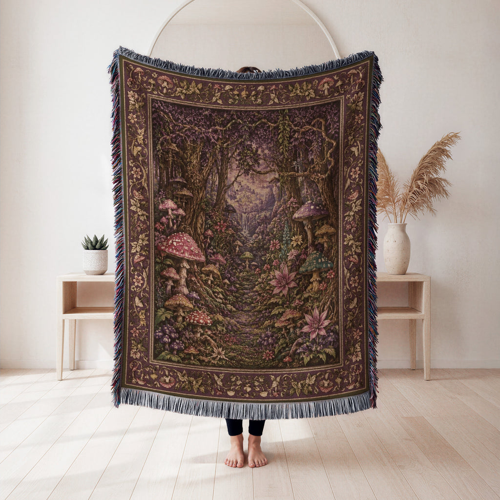 Twilight Mushroom Hollow Blanket