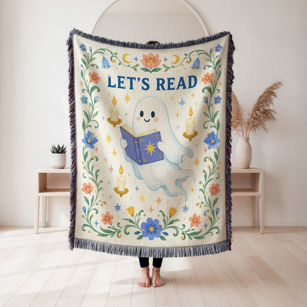 Let's Read Ghost & Candlelight Blanket