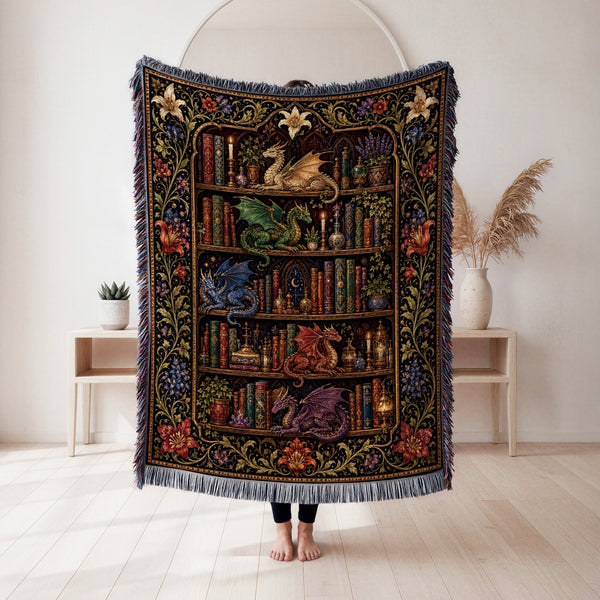 Dragons of the Grand Library Blanket