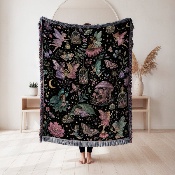 Fairies of the Midnight Garden Blanket