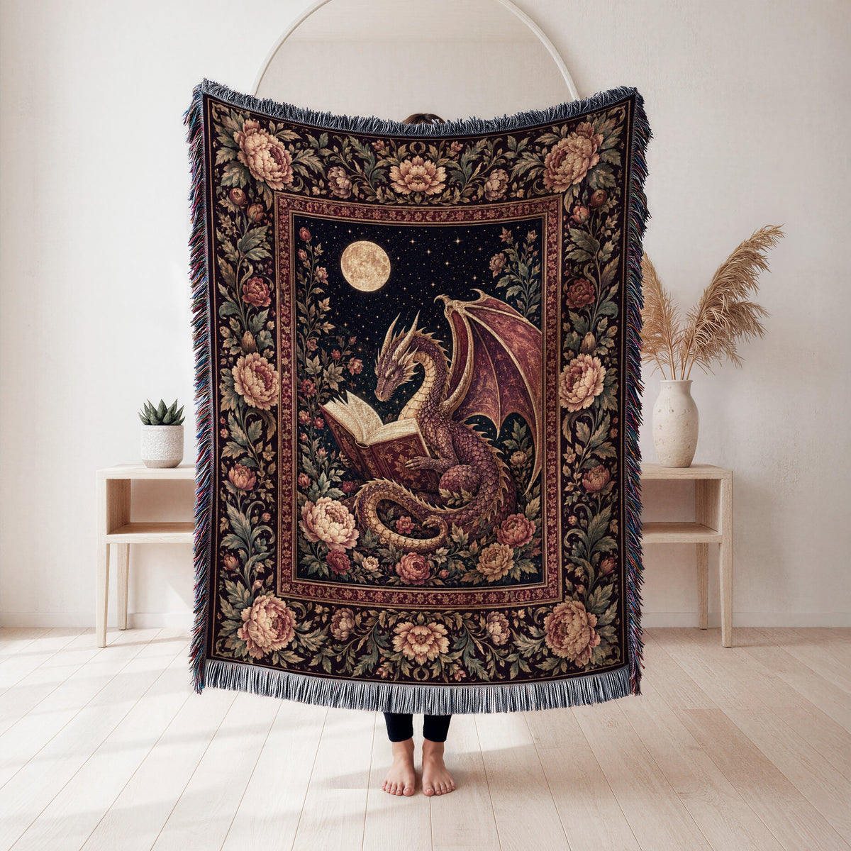 Rose Garden Dragon Reader Blanket