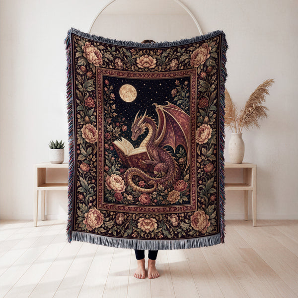 Rose Garden Dragon Reader Blanket
