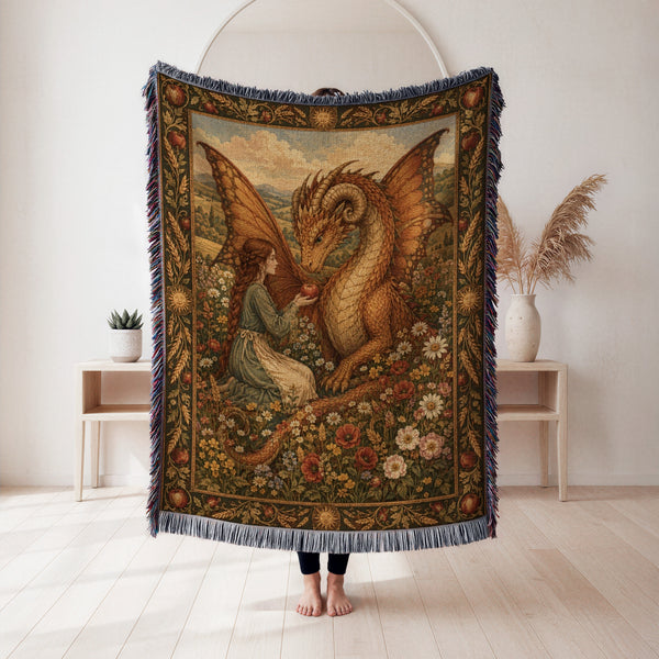 The Apple Meadow Dragon Blanket