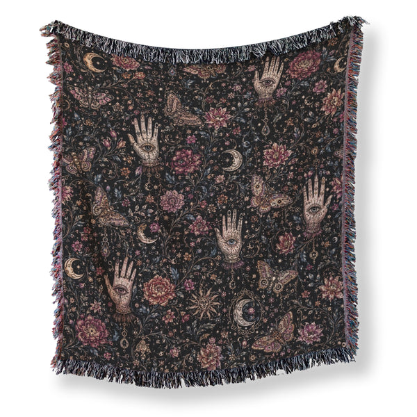 Palmistry Moon Garden Blanket