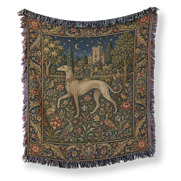 The Moonlit Hound Garden Blanket