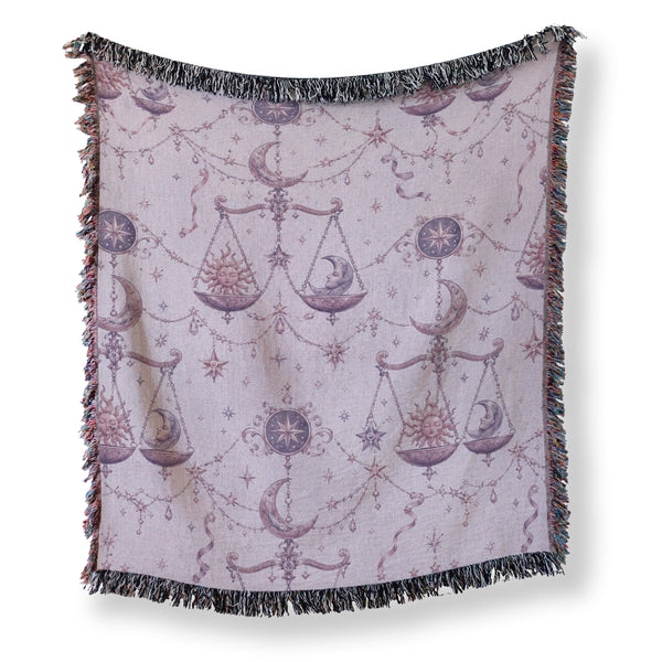 Libra Celestial Scales Pattern Blanket
