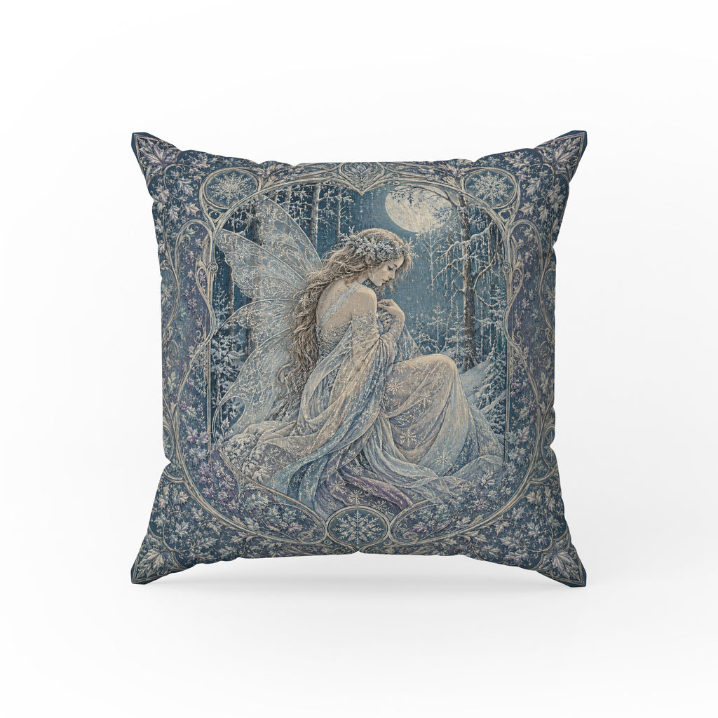 Winter Moon Fairy – Art Nouveau Pillow