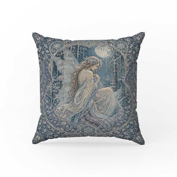 Winter Moon Fairy – Art Nouveau Pillow