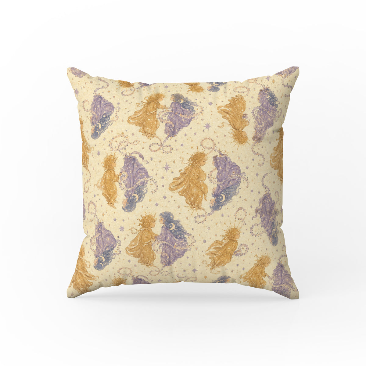 Gemini Star Twins – Vintage Zodiac Pattern Pillow