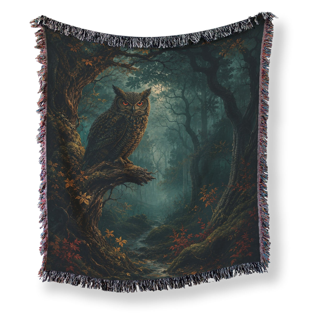 Moonlit Forest Owl Blanket