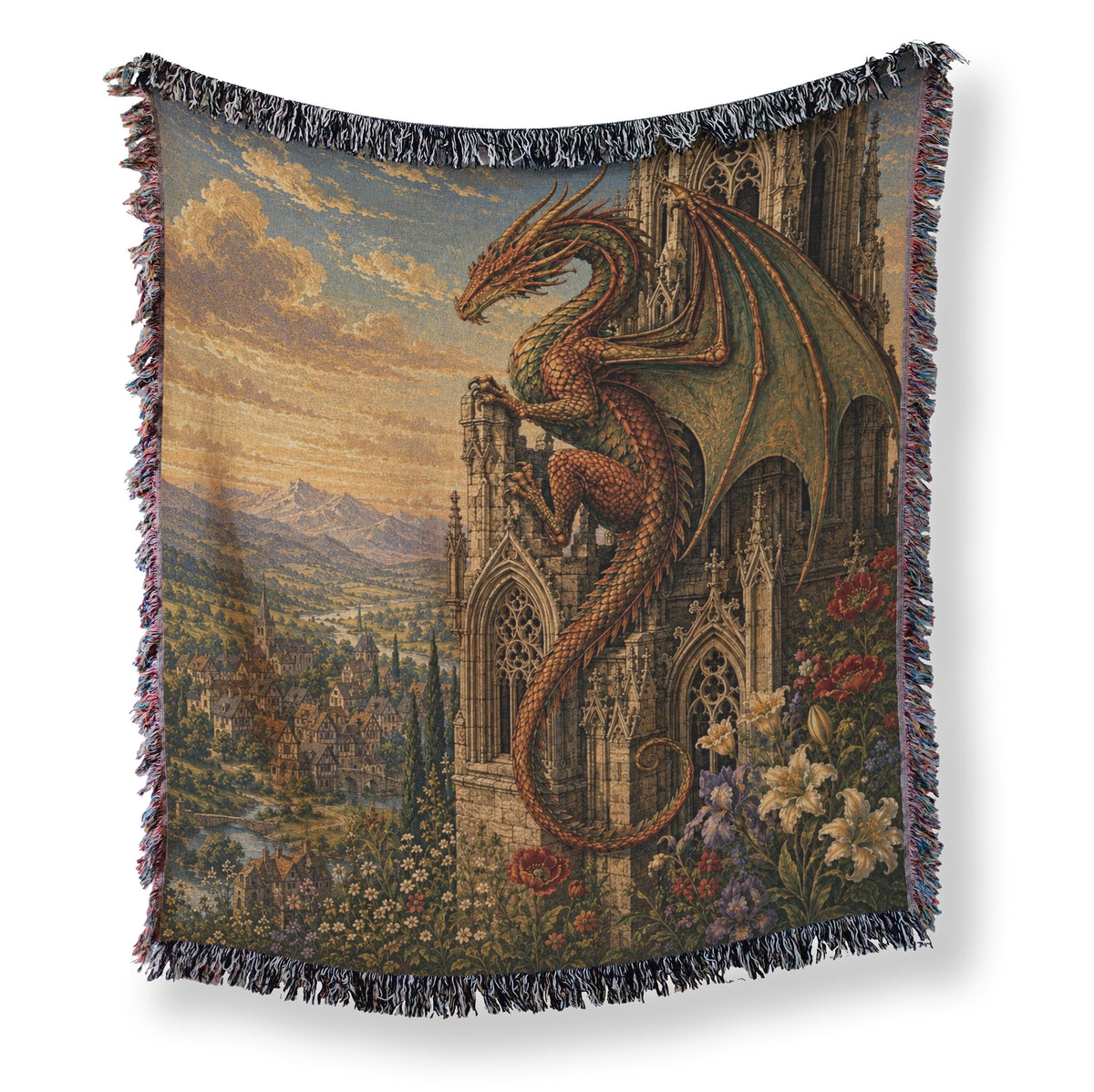 The Dragon of the Gothic Spire Blanket Main image