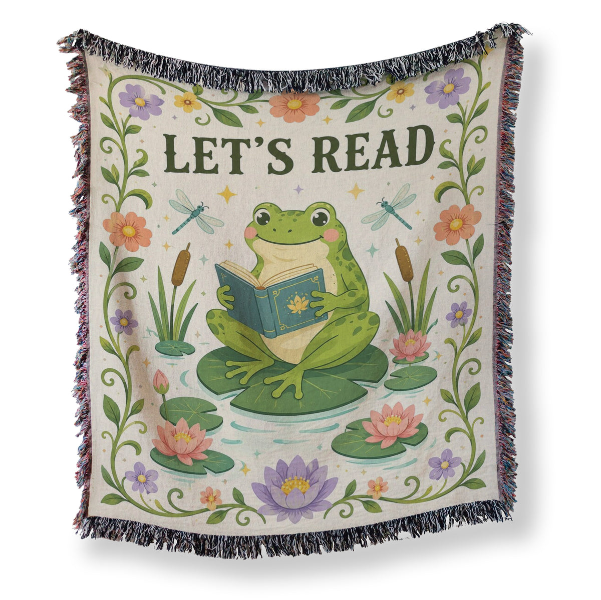 Let's Read Frog & Lily Pond Blanket Main image