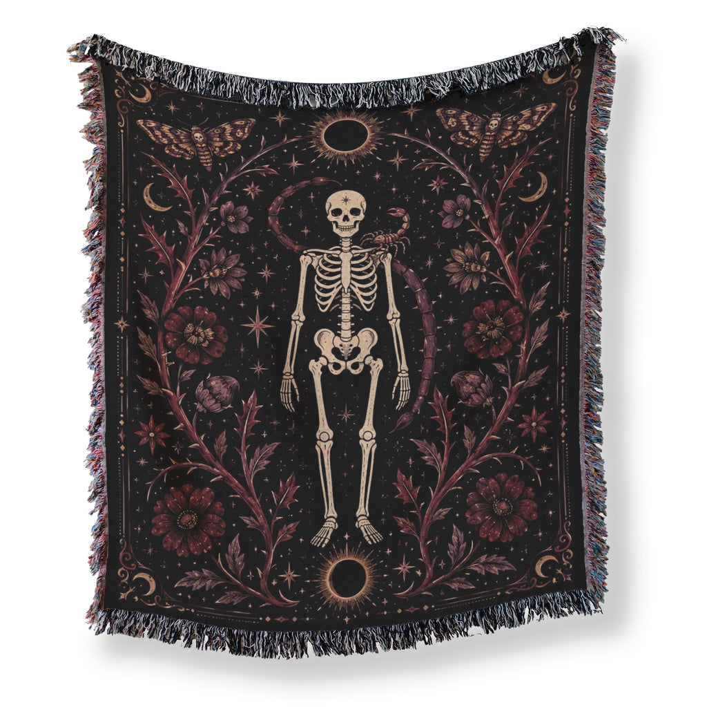 Scorpio Eclipse – Gothic Skeleton Zodiac Blanket