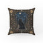 The Midnight Gatekeeper – Black Cat Gothic Pillow
