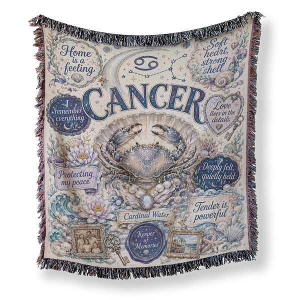 Cancer – Moonlit Sanctuary Zodiac Blanket
