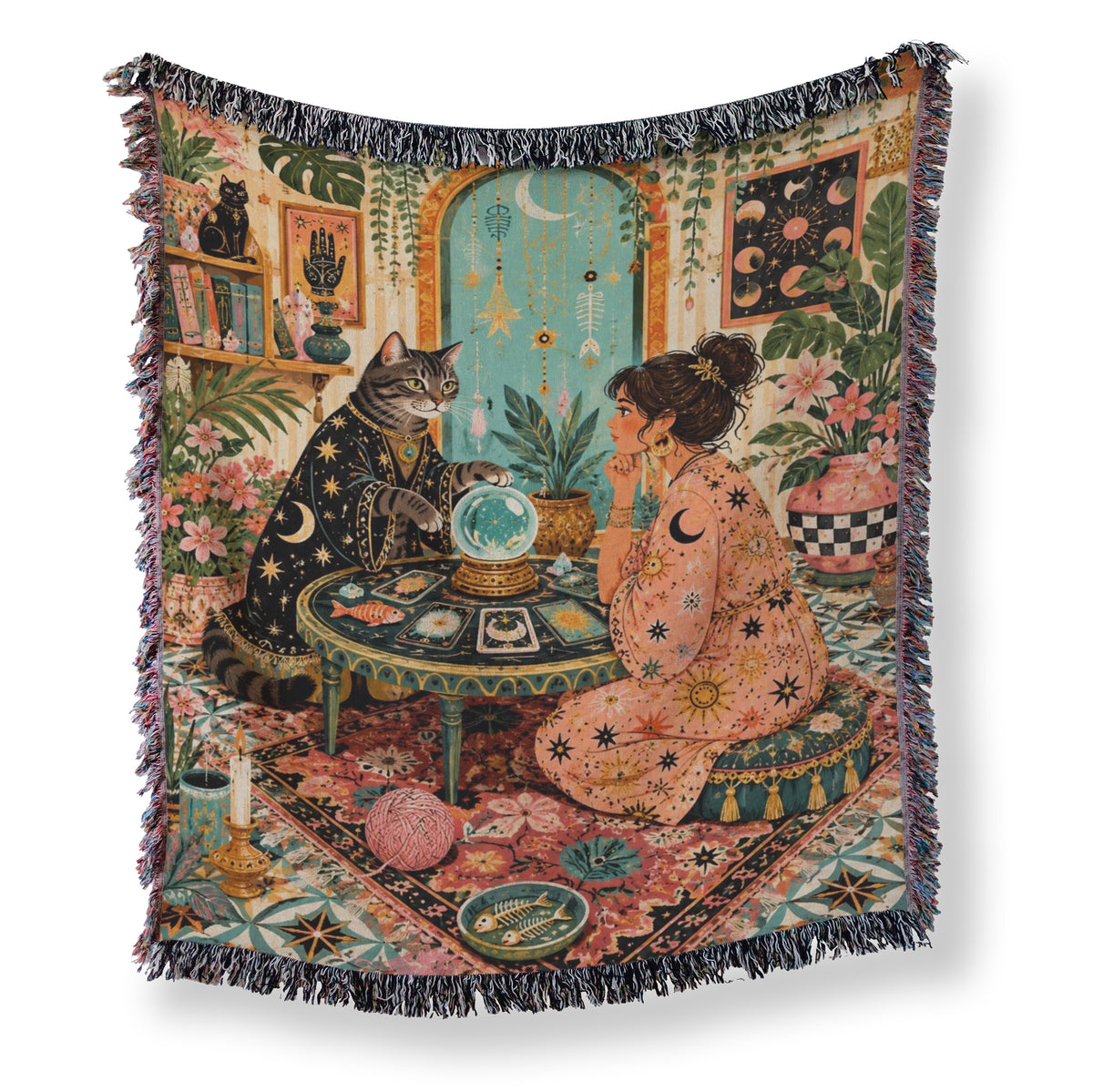Fortune Teller Cat Blanket Main image