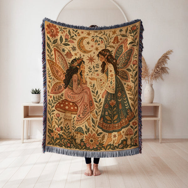 Moonlit Folk Fairies Blanket