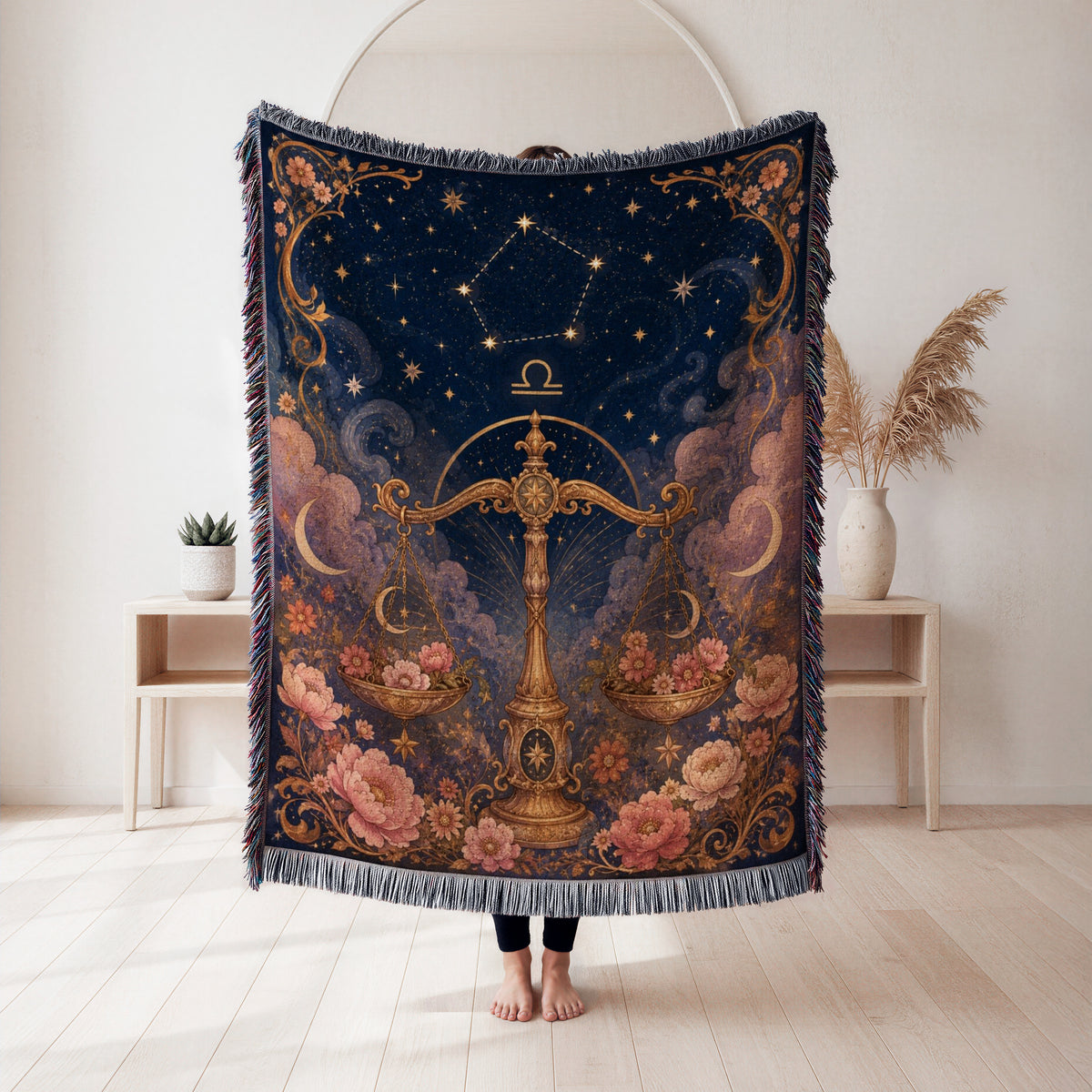 Libra Celestial Scales Blanket