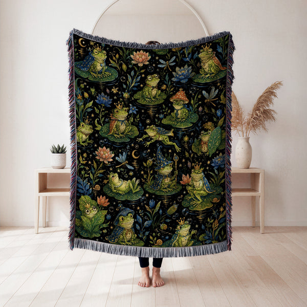 Frog Princes of the Lily Pond Blanket