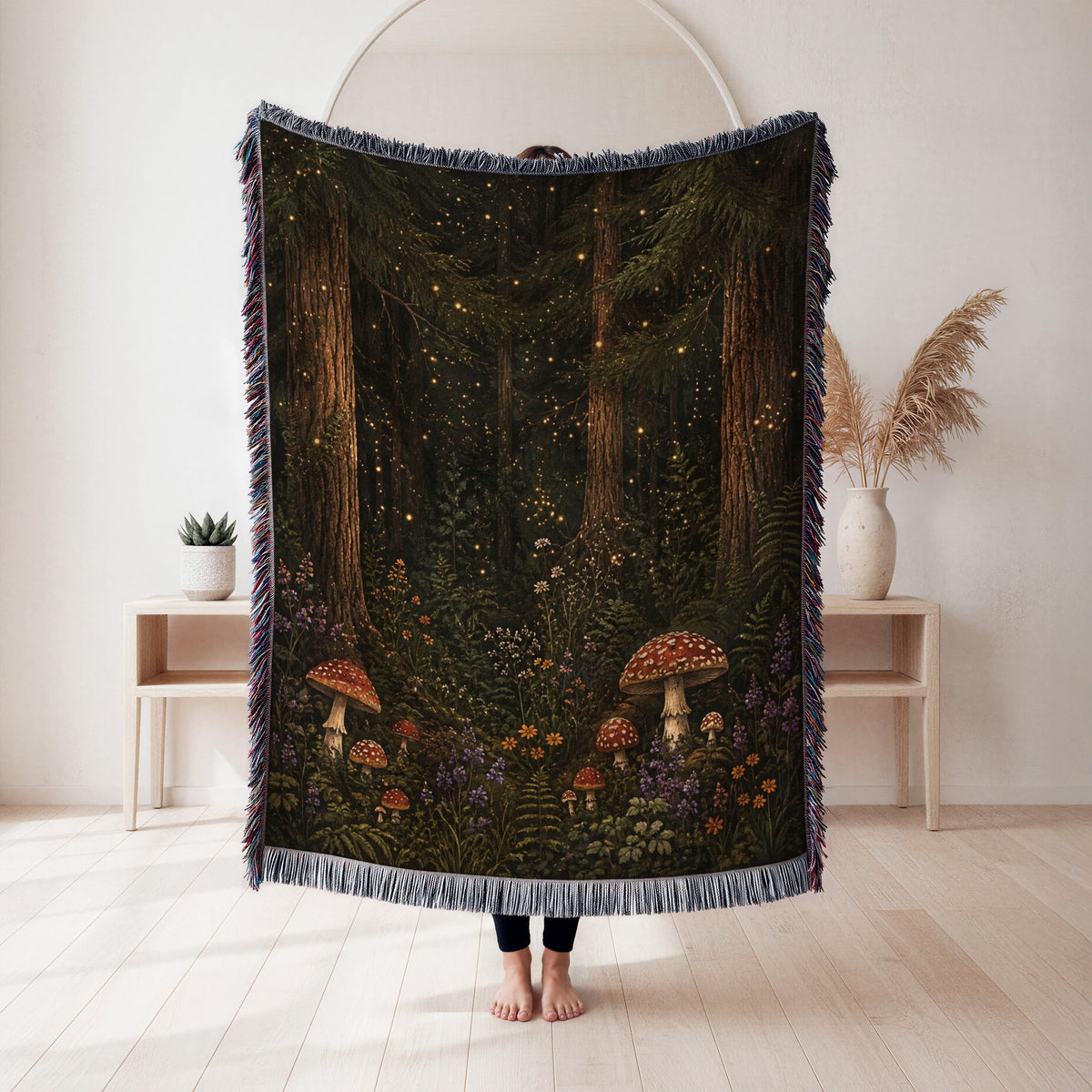 Fireflies & Toadstools Blanket