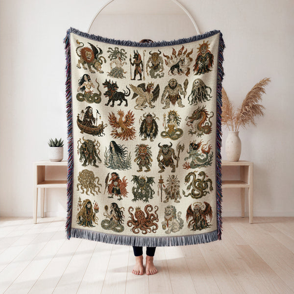 Mythic Creatures Bestiary Blanket