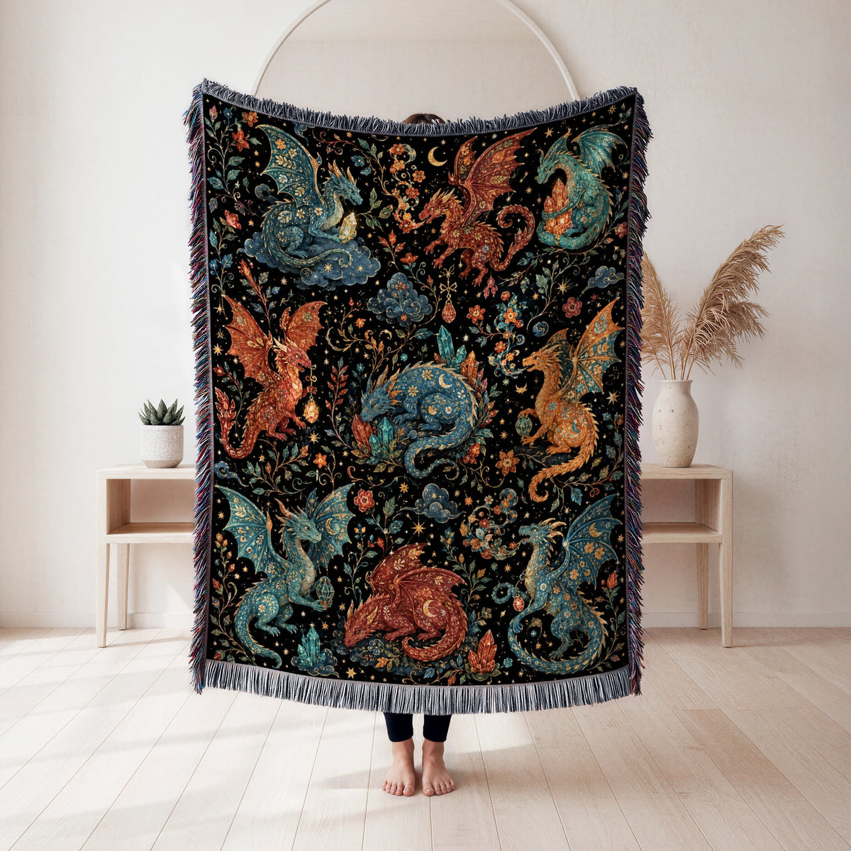 Celestial Dragon Garden Blanket