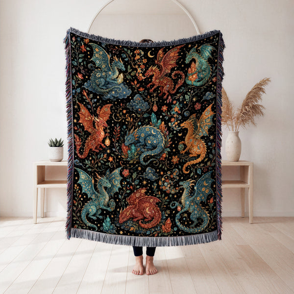 Celestial Dragon Garden Blanket