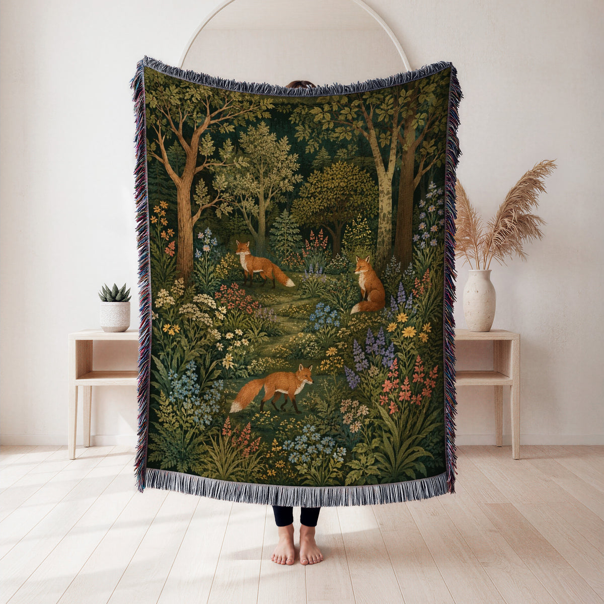 Foxes of the Hidden Grove Blanket
