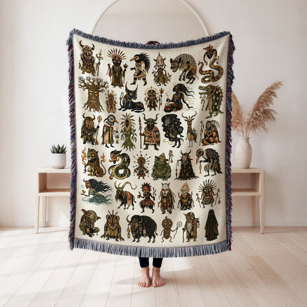 Occult Folklore Creatures Blanket