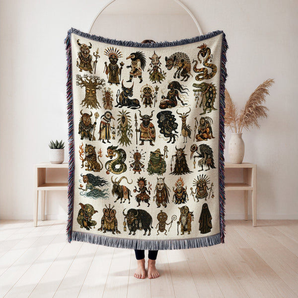 Occult Folklore Creatures Blanket