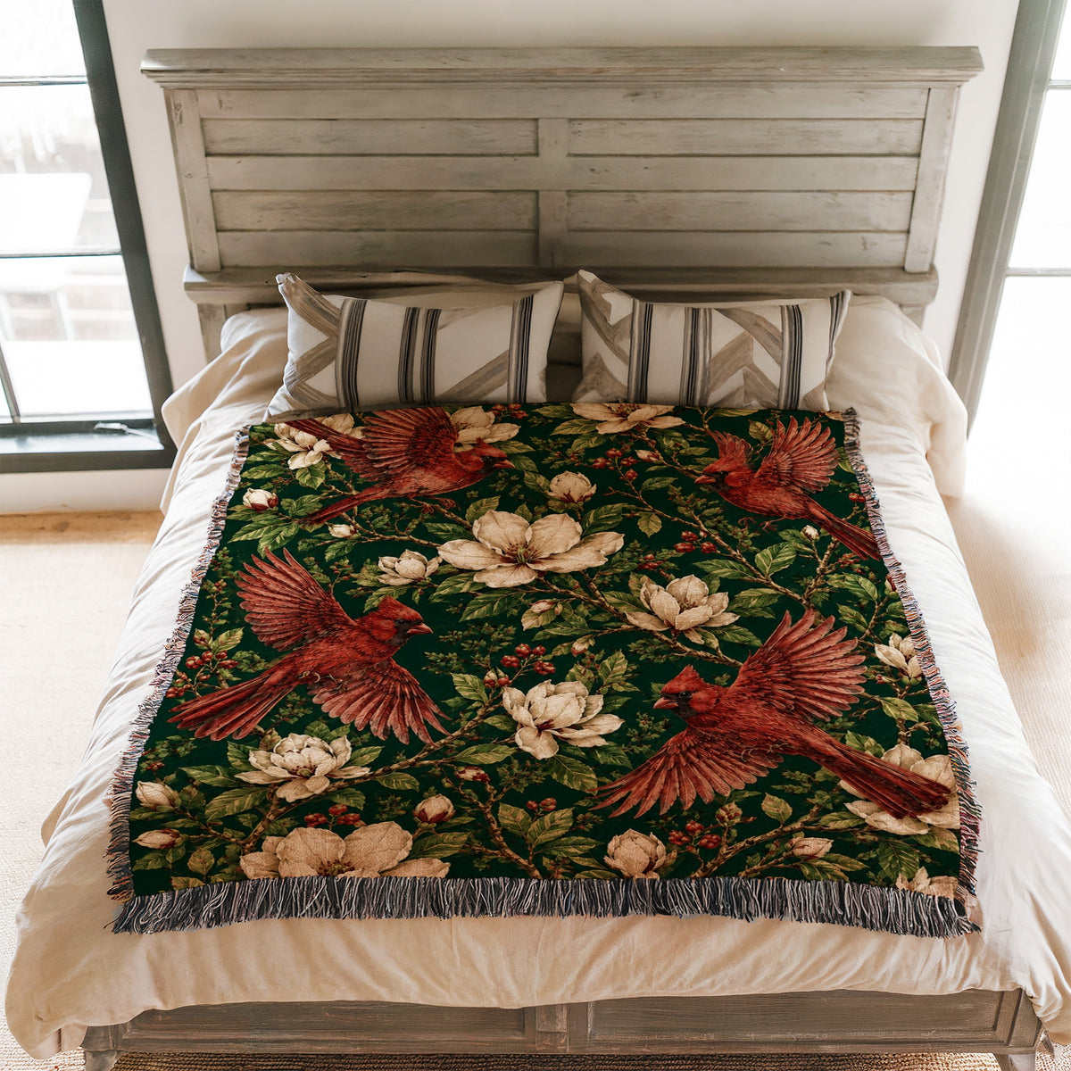 Cardinal Magnolia Garden Blanket