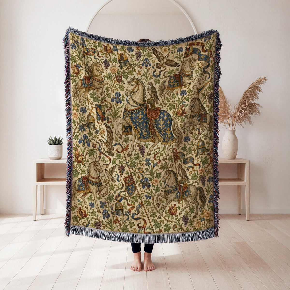 The Heraldic Horse Garden Blanket